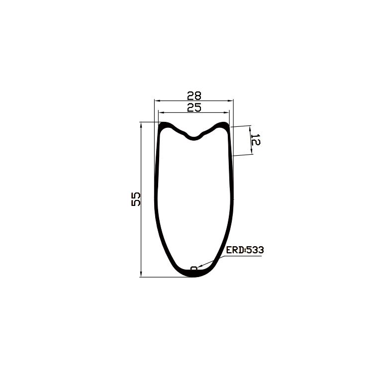 25mm Tubular Bicycle Rims
